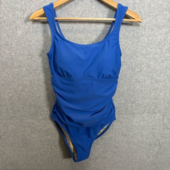Merona One Piece Swimsuit-Blue-Women Size Small - Picture 1 of 5